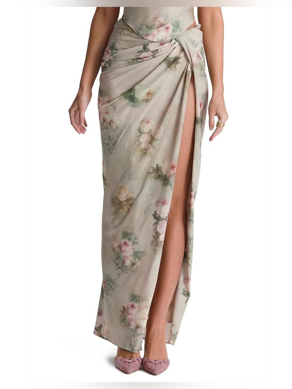 House of CB Vesper Vintage Floral Maxi Skirt - Picture 4 of 7